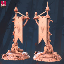 Load image into Gallery viewer, Elf War Camp Set: ABS-Like Resin Miniatures for D&D, 32mm, Pathfinder