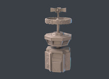 Load image into Gallery viewer, Spaceport Terrain Set 2: Sci-Fi Terrain, Holographic Planet Monitor, 32mm RPG, Cyberpunk