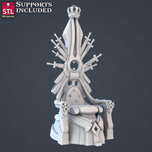 Load image into Gallery viewer, Royal Court Terrain Miniature Set: 32mm Resin Throne Room
