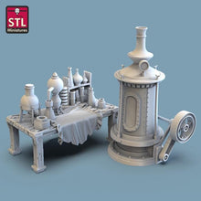 Load image into Gallery viewer, Alchemist Lab/Potion Shop/Magic Shop Desk - Tabletop Terrain | Scatter Terrain | Miniatures Terrain | Dungeons and Dragons | Pathfinder
