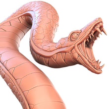 Load image into Gallery viewer, Giant Snake Miniature Set | Undead Snake | Ghoul Snake | Poisonous Snake | DnD | Dungeons and Dragons | 5e | Scatter Terrain