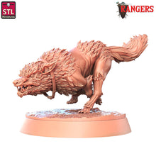 Load image into Gallery viewer, Wolf Familiar, Dire Wolf, Rangers of Shadow Deep Miniature 32mm
