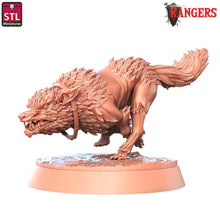 Load image into Gallery viewer, Wolf Familiar, Dire Wolf, Rangers of Shadow Deep Miniature 32mm