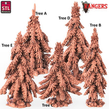Load image into Gallery viewer, Pine Tree Terrain: 32mm Resin, DnD, Rangers of Shadow Deep