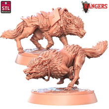 Load image into Gallery viewer, Wolf Familiar, Dire Wolf, Rangers of Shadow Deep Miniature 32mm