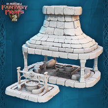 Load image into Gallery viewer, Tavern Miniature Set 4 - Kitchen: 32mm Resin Terrain for DnD, Pathfinder