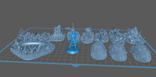 Load image into Gallery viewer, Forest Undergrowth Terrain Set| Forest Scatter Terrain | Mushroom Scatter Terrain | Stump Terrain | Dungeons and Dragons | 32mm | 5e | DnD