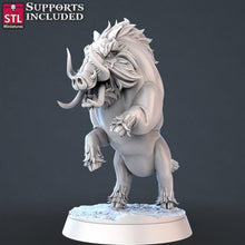 Load image into Gallery viewer, Boar Miniature Set: 32mm Resin Wild Pig for DnD, Pathfinder