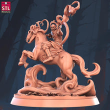Load image into Gallery viewer, Spectral Horseman | Skeleton Knight | Zombie Knight | Revenant | Undead | Curse of Strahd | 32mm | RPG | Dungeons and Dragons | Pathfinder