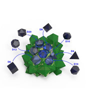 Load image into Gallery viewer, LED Crystal Dice Shrine: Translucent Dice Display for RPG