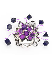 Load image into Gallery viewer, LED Crystal Dice Shrine: Translucent Dice Display for RPG