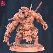 Load image into Gallery viewer, Zombie Troll Miniature Set: 32mm Scale, D&D RPG Figure
