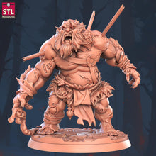 Load image into Gallery viewer, Zombie Troll Miniature Set: 32mm Scale, D&D RPG Figure