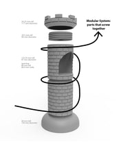 Load image into Gallery viewer, Modular Light-Up Tower Display - Convention or Tabletop Dice or Miniature Display - Dice Storage
