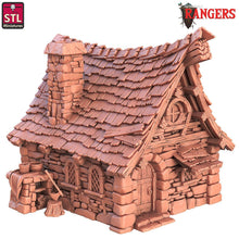 Load image into Gallery viewer, House Terrain, Cottage/Cabin Miniature: 32mm Resin, DnD, Rangers of Shadow Deep