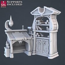 Load image into Gallery viewer, Royal Court Terrain Miniature Set: 32mm Resin Throne Room