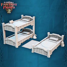 Load image into Gallery viewer, Tavern Miniature Set 3: 32mm Resin Inn Bedroom Terrain for DnD 5E