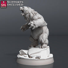Load image into Gallery viewer, Bear Miniature Set | Brown Bear | Black Bear | Polar Bear | 5E | Dungeons and Dragons | Pathfinder | DnD | 5th Edition