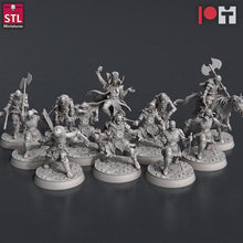 Load image into Gallery viewer, Zombie Miniature Set | Revenant | Mounted Zombie Knight | Undead | Curse of Strahd | 32mm | RPG | Dungeons and Dragons | 5e DnD | Pathfinder