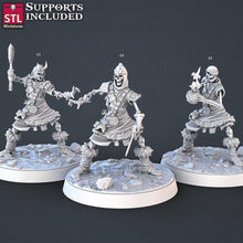 Load image into Gallery viewer, Skeleton Army Miniature Set: 32mm Resin Undead RPG Miniatures