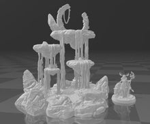Load image into Gallery viewer, Druid Miniatures Set 3/Floating Islands/Runic Glade/Faerie Circle/Tabletop Terrain/Scatter Terrain/Dungeons and Dragons/Pathfinder/RPG