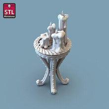 Load image into Gallery viewer, Bedroom/Tavern Beds/Candles - Tabletop Terrain | Scatter Terrain | Miniatures Terrain | Dungeons and Dragons | Pathfinder | RPG Terrain