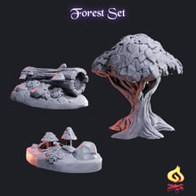 Load image into Gallery viewer, Forest Terrain/Forest Miniatures/Tree/Mushrooms - Tabletop Terrain | Scatter Terrain | Dungeons and Dragons | Safehold | Portals of Atarien