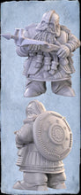 Load image into Gallery viewer, Dwarf Miniature/Mounted Dwarf/Dwarf Fighter/Dwarf Warrior/Dwarf Swordsman - 28mm | Dungeons and Dragons | Gilmore Studio | Fantasy Wars