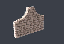 Load image into Gallery viewer, Warzone Terrain Set 2 | Brick Walls w/ holes for Magnets | Brick Wall Scatter Terrain | Battlefield Scatter Terrain | Bolt Action | 32m