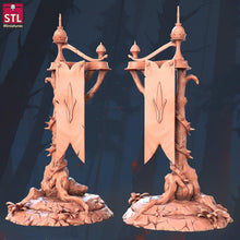 Load image into Gallery viewer, Elf War Camp Set: ABS-Like Resin Miniatures for D&D, 32mm, Pathfinder