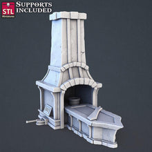 Load image into Gallery viewer, Weaponsmith Terrain Set: 32mm Resin Terrain for DnD/Pathfinder | Forge | Anvil | Weapons Table