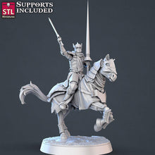 Load image into Gallery viewer, Jousting Miniature Set 1 | Mounted Warrior | Knight | Noble | Jester | Maiden | Jousting Tournament | Dungeons and Dragons | DnD 5e | RPG