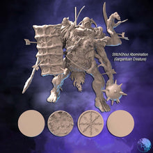 Load image into Gallery viewer, Undead Abomination | Flesh Golem | Zombie Creature | Stitch Ghoul | Gargantuan Monster | Dungeons and Dragons | 5E| Pathfinder | 32mm