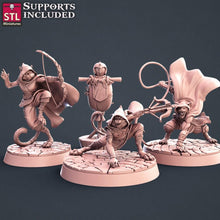 Load image into Gallery viewer, Tabaxi Assassin Set | Cat Folk | Rogue | Fighter | Monk | Dnd Miniatures | DnD 5e | Dungeons and Dragons | RPG