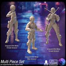 Load image into Gallery viewer, Cyberpunk Melee Police Miniatures Set | Cops | Corporate Security | Scifi Police | Cyberpunk Adventurers | Science Fiction Miniatures | RPG
