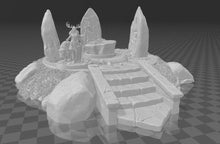 Load image into Gallery viewer, Druid Miniatures Set 2/Forest Altar Set/Faerie Circle/Tabletop Terrain/Scatter Terrain/Miniatures Terrain/Dungeons and Dragons/Pathfinder