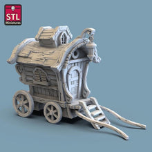 Load image into Gallery viewer, Wagon/Cart/Caravan/Traveling Merchant-ASSEMBLY REQUIRED-Tabletop Terrain/Scatter Terrain/Miniatures Terrain/Dungeons and Dragons/Pathfinder