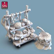 Load image into Gallery viewer, Butcher Props/Meat Stand - Tabletop Terrain | Scatter Terrain | Miniatures Terrain | Dungeons and Dragons | Pathfinder | RPG Terrain