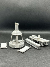 Load image into Gallery viewer, Traveling Caravan Wagon Terrain Set | DnD Miniatures | Vistani Wagon | 32mm Tabletop RPG | Curse of Strahd