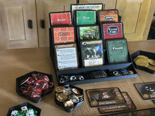 Load image into Gallery viewer, Board Game Assistant Organizer, Deck Holder, Game Card Component Holder Rack, Card Deck Holder, Board Game Card Holder, Board Game Optimizer