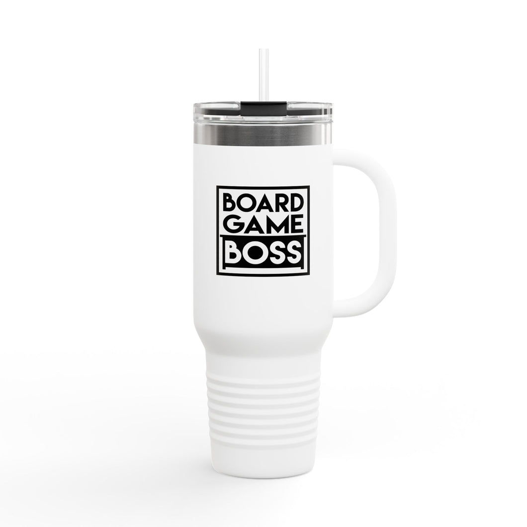 Board Game Boss Insulated Travel Mug, 40oz - Unique Gifts for Gamers, Travel and Adventure, Coffee on the Go