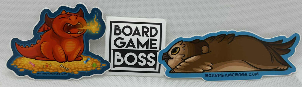 Board Game Boss Sticker 3-Pack: Die Cut Stickers | Weatherproof | Scratch Resistant