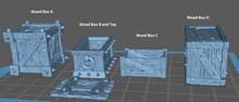 Load image into Gallery viewer, Supplies/Warehouse Terrain/Barrels/Boxes/Vases/Pots - Tabletop Terrain | Scatter Terrain | Dungeons and Dragons | Pathfinder | RPG Terrain
