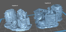 Load image into Gallery viewer, Supplies/Warehouse Terrain/Barrels/Boxes/Vases/Pots - Tabletop Terrain | Scatter Terrain | Dungeons and Dragons | Pathfinder | RPG Terrain
