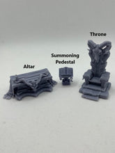 Load image into Gallery viewer, Boss Chamber | Altar | Throne | Pedestal | Spell Book | Scatter Terrain | Miniatures Terrain | Dungeons and Dragons | Pathfinder | 5e
