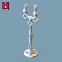 Load image into Gallery viewer, Bedroom/Tavern Beds/Candles - Tabletop Terrain | Scatter Terrain | Miniatures Terrain | Dungeons and Dragons | Pathfinder | RPG Terrain
