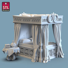 Load image into Gallery viewer, Bedroom/Tavern Beds/Candles - Tabletop Terrain | Scatter Terrain | Miniatures Terrain | Dungeons and Dragons | Pathfinder | RPG Terrain
