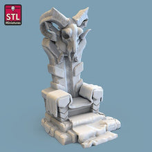 Load image into Gallery viewer, Boss Chamber | Altar | Throne | Pedestal | Spell Book | Scatter Terrain | Miniatures Terrain | Dungeons and Dragons | Pathfinder | 5e
