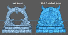 Load image into Gallery viewer, Demonic Portal/Hell Portal/Teleport/Portal Miniature - Tabletop Terrain | Dungeons and Dragons | RPG | Safehold | Portals of Atarien
