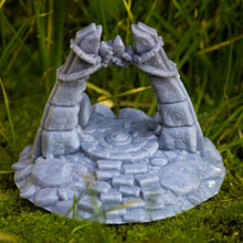 Load image into Gallery viewer, Crystal Portal/Elven Portal Terrain - Tabletop Scatter Terrain | Dungeons and Dragons | 32mm Scale
